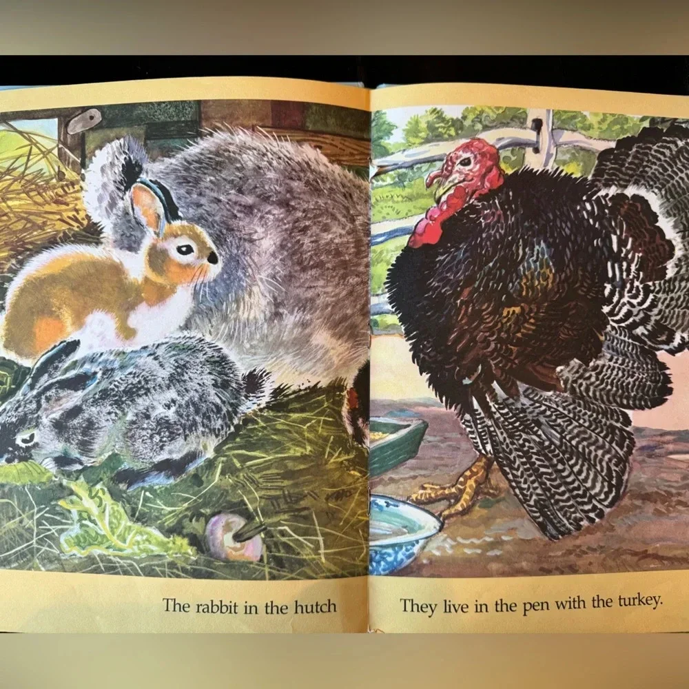 VINTAGE 1991 Farm Animals Children’s Illustrated Hardcover Book